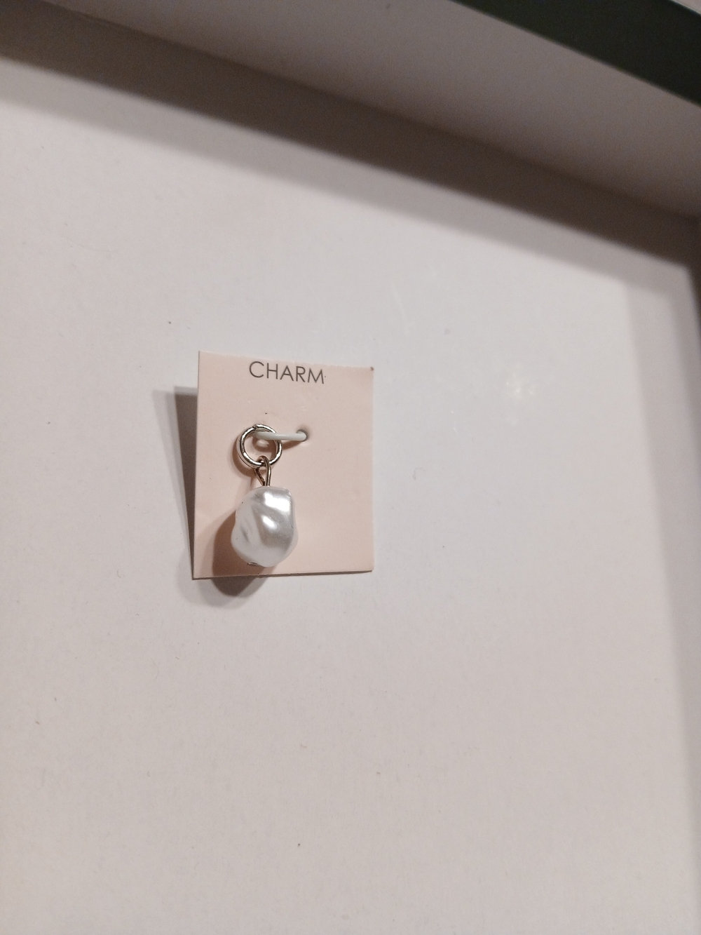 Charm White Pearl Drop Charm -